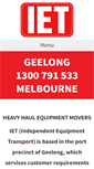Mobile Screenshot of heavyequipmenttransport.com.au